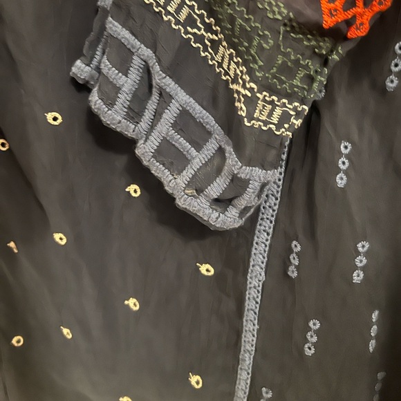 Johnny Was Sheer Embroidered  Dress - Picture 12 of 16